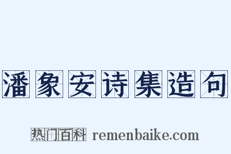 潘象安诗集造句是什么意思的图片